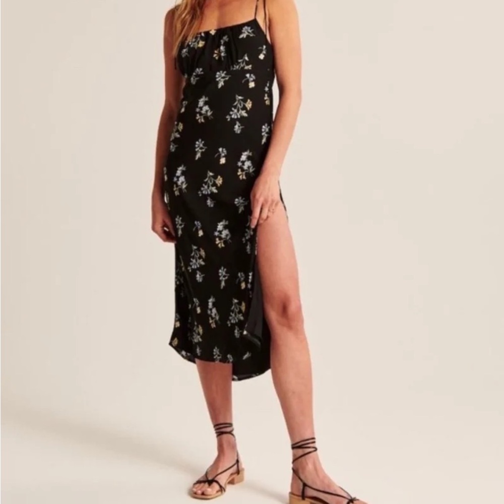 Abercrombie Floral Black Maxi Dress